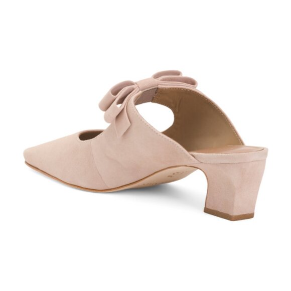 BERNARDO Suede Astrid Heeled Mules - Picture 2 of 3